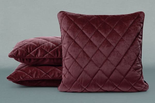 Koristeellinen tyynyliina VELVET-27 45x45 Eurofirany burgundi
