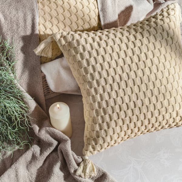 Koristeellinen tyynyliina SEVILLE-4A Terra Collection 45x45 Eurofirany beige