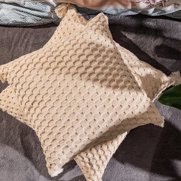 Koristeellinen tyynyliina SEVILLE-4A Terra Collection 45x45 Eurofirany beige