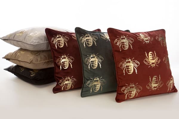 Dekorativt pudebetræk BLINK-15 45x45 Eurofirany mørk beige/lys guld