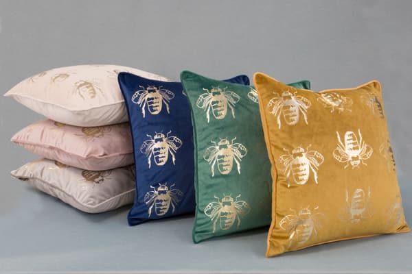 Dekorativt pudebetræk BLINK-15 45x45 Eurofirany mørk beige/lys guld