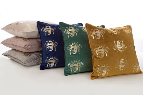 Dekorativt pudebetræk BLINK-15 45x45 Eurofirany mørk beige/lys guld