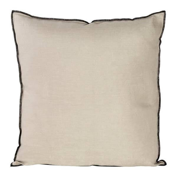 Koristeellinen tyynyliina LEN-5 45x45 Eurofirany beige mustalla langalla