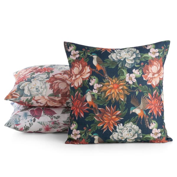Dekorativt örngott FLORE 45x45 Eurofirany ljusgröna flerfärgade blommor paisley
