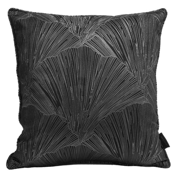 GOJA koristeellinen tyynyliina 45x45 Pierre Cardin Eurofirany musta ginkgo lehdillä
