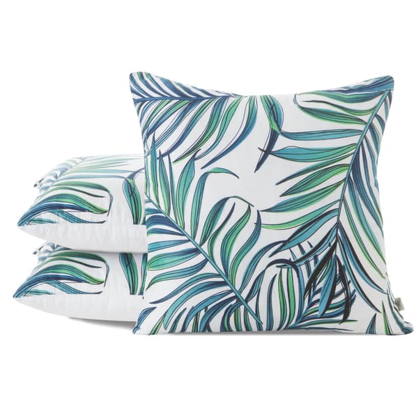 Dekorativt örngott PALMS 40x40 Design91 vit med palmblad