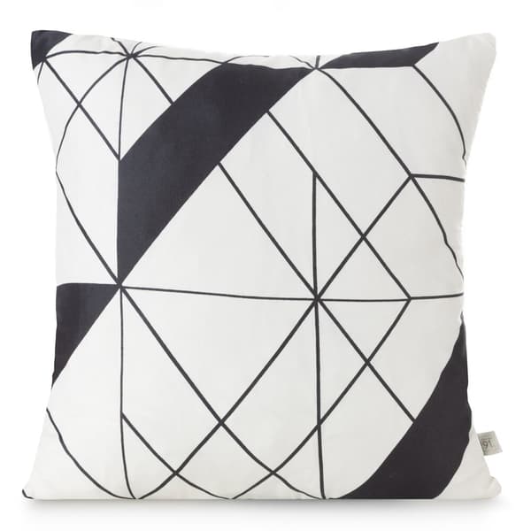 Dekorativt örngott GEO 40x40 Design91 ecru svart geometri
