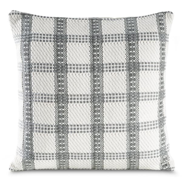 Dekorativt pudebetræk BOHO 45x45 Eurofirany creme sølv tern