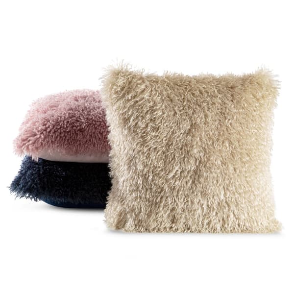 Dekorativt pudebetræk SANA 45x45 Eurofirany beige fluffy pelslignende