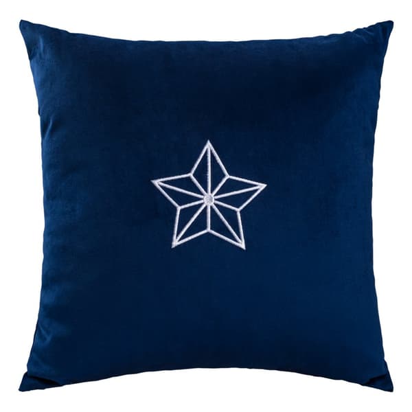 Dekorativt örngott med broderi CS-04 43x43 Darymex marinblå stjärna