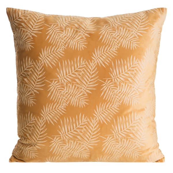 Koristeellinen tyynyliina VELVET 45x45 Eurofirany oranssi palmulehtiprintillä