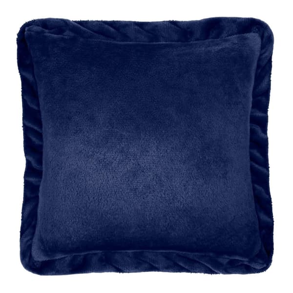 Dekorativt örngott Ruffly 40x40 marinblått med volang