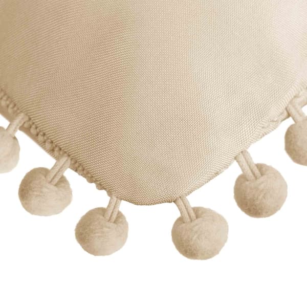 Dekorativt örngott FLUFFY 45x45 beige med pompoms