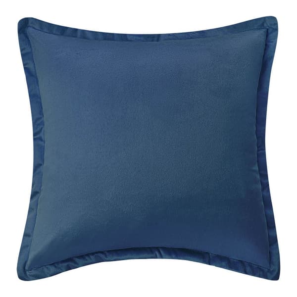Dekorativt örngott SOFT 40x40 velour marinblått med passpoal