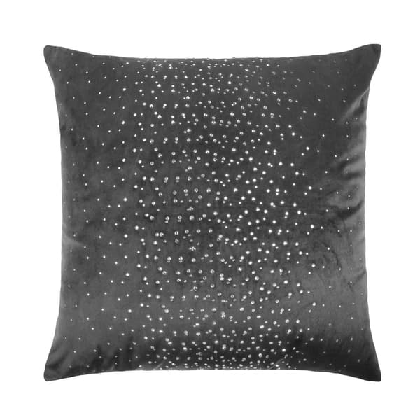 Koristeellinen tyynyliina SHINY 45x45 samettigrafiittia kristalleilla