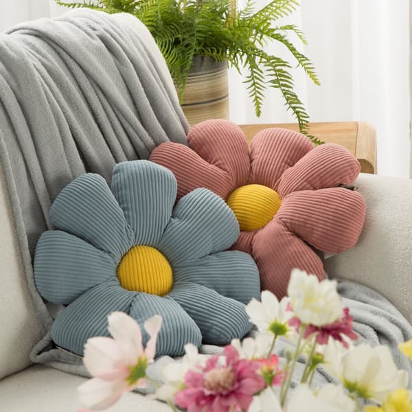Koristeellinen tyynyliina FLOWER 37x37 Eurofirany sininen