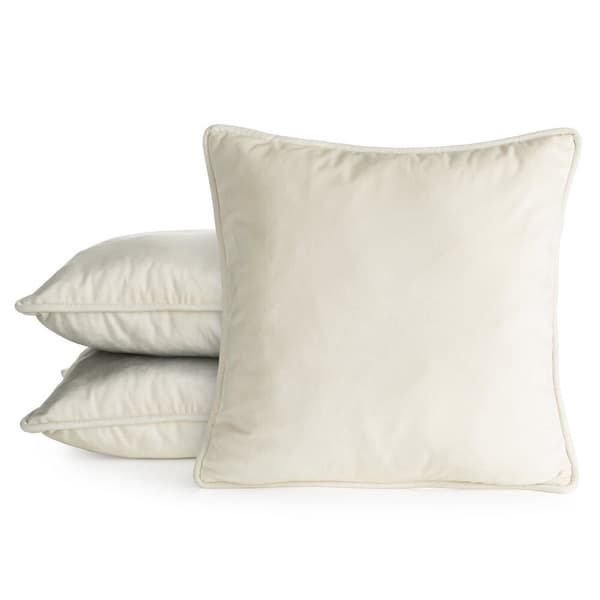 Dekorativt pudebetræk VELVET 45x45 Eurofirany creme