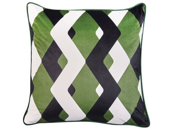 Havepuder Multifarvet Polyester 45 x 45 cm Udendørs Puder Vandtætte Hynder ZigZag Pudesæt til Terrasse Udepuder Vandafvisende Havehynder