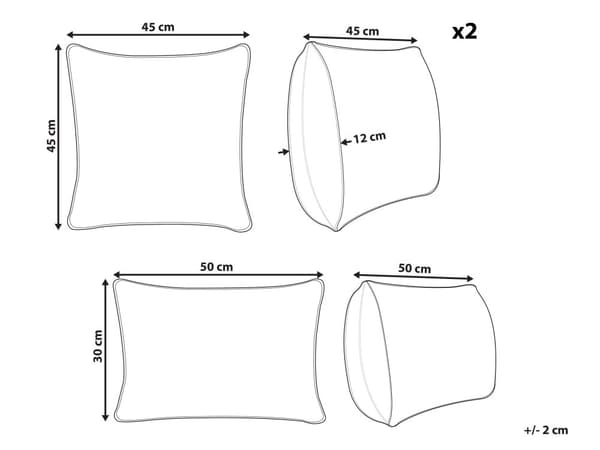 Havepuder Grøn Polyester Sæt af 3 Udendørs Puder Vandtætte Hynder Palme Mønster Pudesæt til Terrasse Udepuder Vandafvisende Havehynder