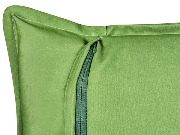 Havepuder Grøn Polyester Sæt af 3 Udendørs Puder Vandtætte Hynder Palme Mønster Pudesæt til Terrasse Udepuder Vandafvisende Havehynder