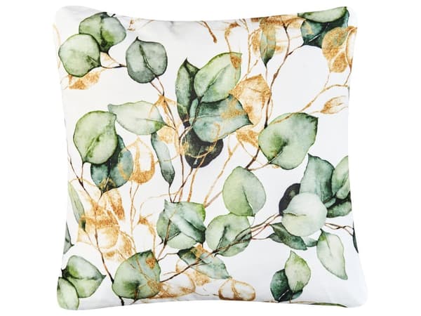 Havepuder Grøn Polyester 45 x 45 cm Udendørs Puder Vandtætte Hynder Mønstrede Pudesæt til Terrasse Udepuder Vandafvisende Havehynder