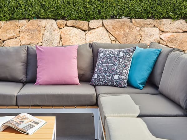 Havepuder Multifarvet Polyester 45 x 45 cm Udendørs Puder Vandtætte Hynder Mønstrede Pudesæt til Terrasse Udepuder Havehynder