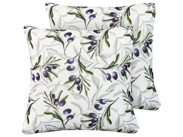 Havepuder Multifarvet Polyester 45 x 45 cm Udendørs Puder Vandtætte Hynder Mønstrede Pudesæt til Terrasse Udepuder Havehynder