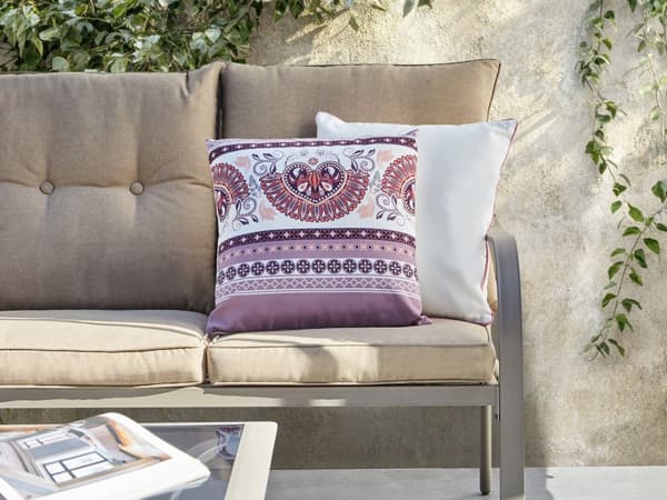 Havepuder Multifarvet Polyester 45 x 45 cm Udendørs Puder Vandtætte Hynder Mønstrede Pudesæt til Terrasse Udepuder Havehynder
