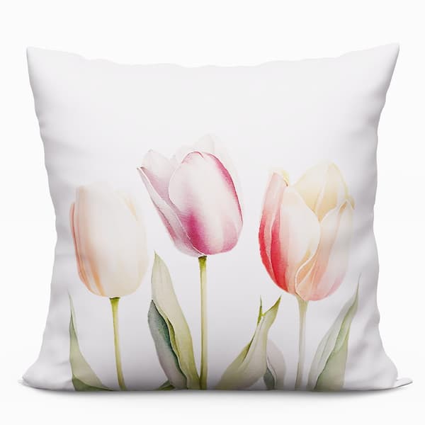 Kudde 40x40 Dekorativa vårblommor tulpaner