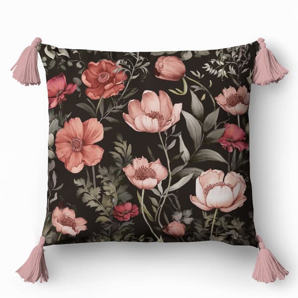 Dekorativt örngott 45x45 Blommigt