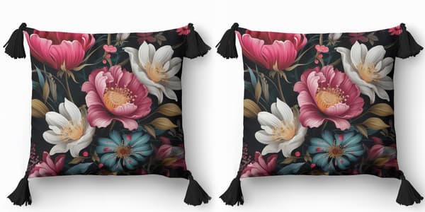 Dekorativt örngott 45x45 Blommigt