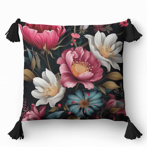 Dekorativt örngott 45x45 Blommigt