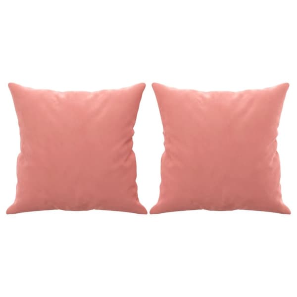 Prydnadskuddar 2 st rosa 40x40 cm sammet