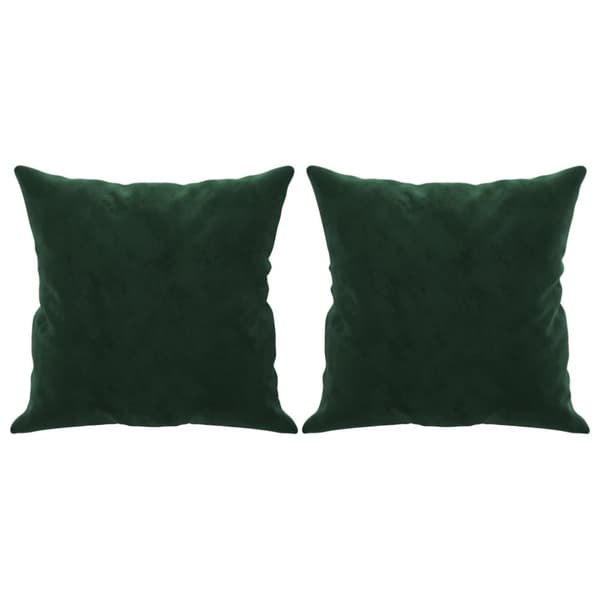 Prydnadskuddar 2 st mörkgrön 40x40 cm sammet