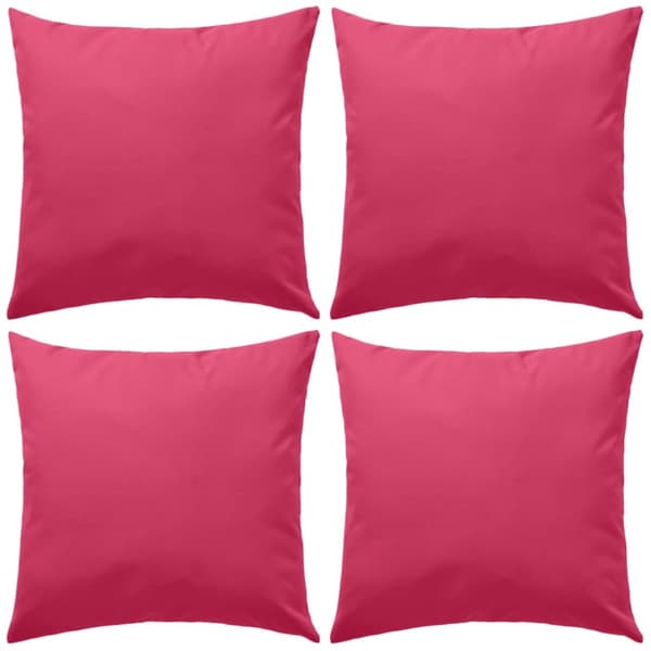 Prydnadskuddar för trädgården 4 st 45x45 cm rosa