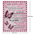 Miniatyrbild 5 av 7: OBOSOE Gudsdotterdukar från gudmamma – Födelsedags-/mors dag-/julgifter. "Till min gudsdotter" – 60×50 tum rosa fjärilsdug