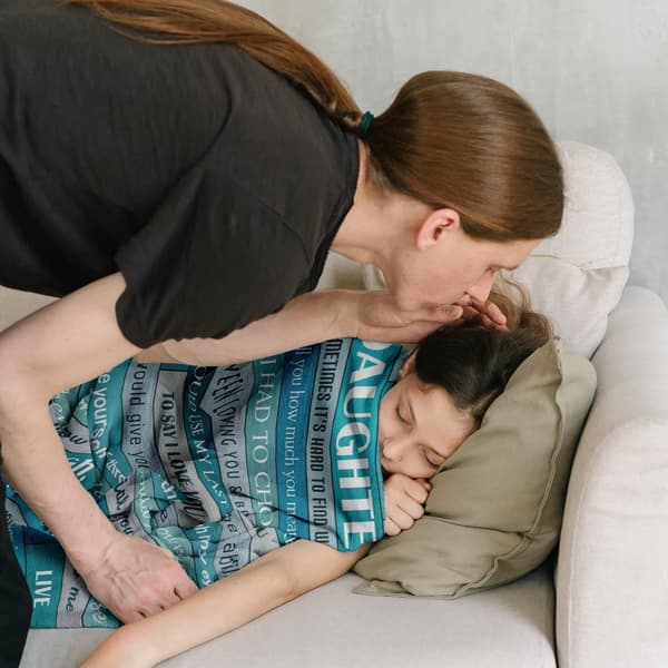 OBOSOE Dottergavlar från mamma+pappa – Födelsedags-/jul-/valentins-/examen-/mors dag. 60×50 tum flanelltröja
