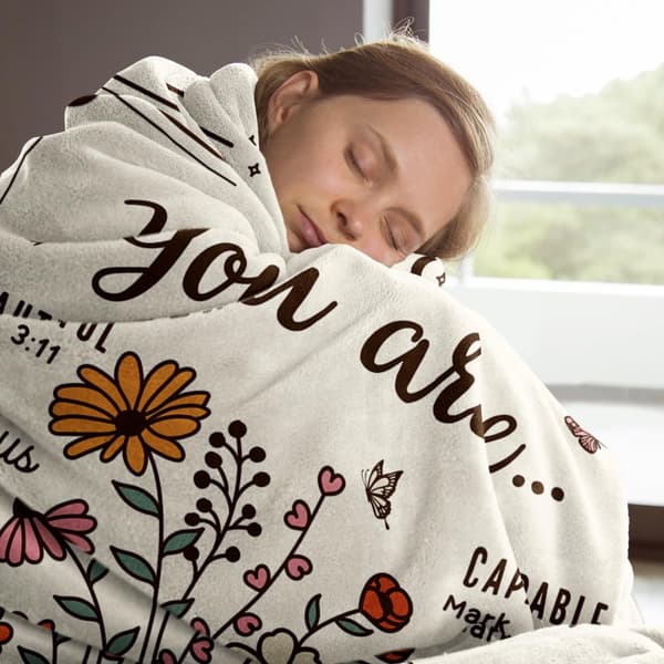 OBOSOE Smuk blomstersweater – Mors dag/fødselsdag/venskabsgave. Spirituel opmuntrende gave til bedste veninde/søster/mor/datter. 60×50 tommer