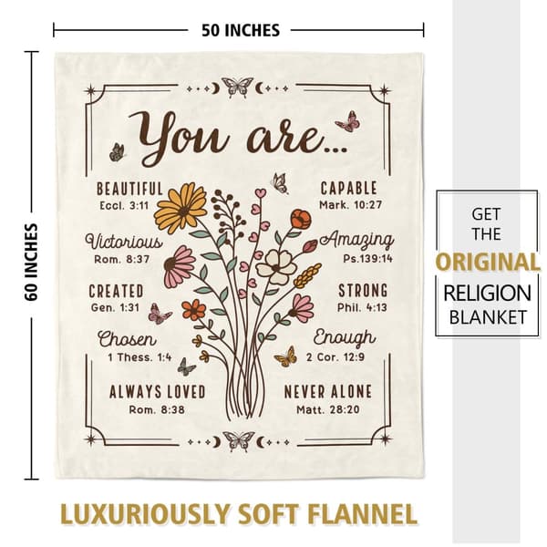 OBOSOE Smuk blomstersweater – Mors dag/fødselsdag/venskabsgave. Spirituel opmuntrende gave til bedste veninde/søster/mor/datter. 60×50 tommer