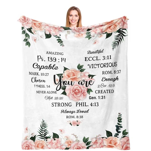OBOSOE Kristilliset lahjat naisille – Uskonnollinen katolinen lahja. Rohkaisevia jumalallisia joululahjoja – henkinen villapaita 50×60 tuumaa
