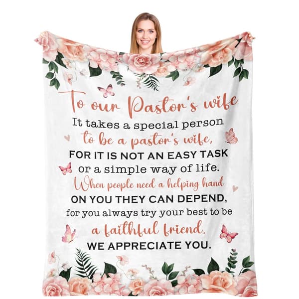 OBOSOE Pastor's Wife Sweater – Taknemmelighed/Religiøse jule-/fødselsdagsgaver. 50×60 tommer