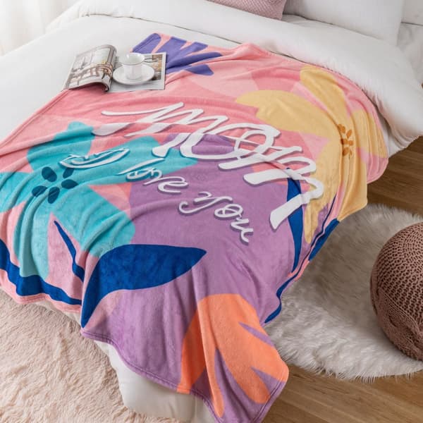 OBOSOE Till mamma födelsedag/mors dag – Min mamma tröja från dotter/son. Supermjuk flanelltröja – soffa/säng/soffa. 50×60 tum