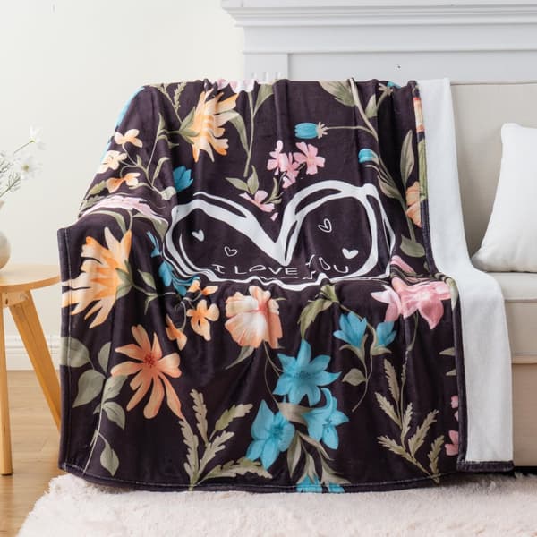 OBOSOE "Jeg elsker dig mor" sweater – Datter/søn. Mors dag/fødselsdagsgaver Mor/kvinde. Super blød sort flannel sweater – seng/sofa. 50×60 tommer