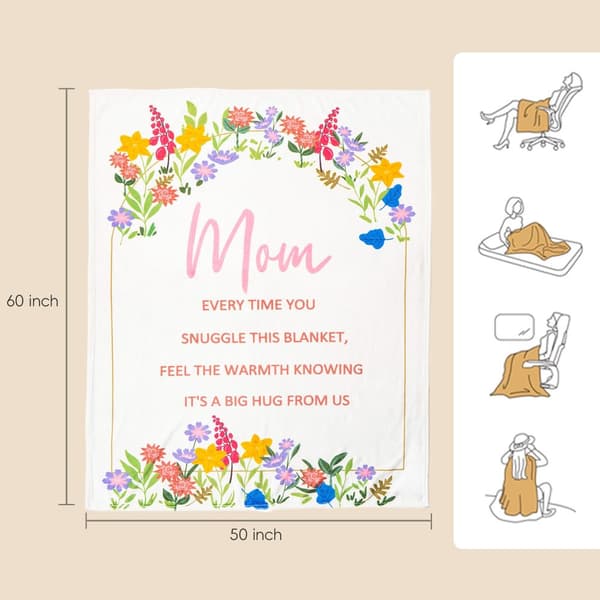 OBOSOE Årsminda/födelsedagsgåva till mamma – Mamma-tröja. Present till mammadagen – Supermjuk flanelltröja. Säng/soffa. 50×60 tum
