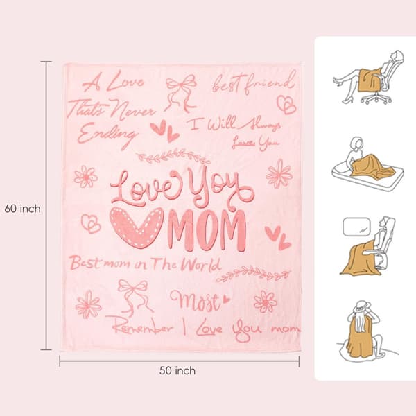 OBOSOE Årsminda/födelsedagsgåvor till mamma från dotter/son – Mamma-tröja. Unika gåvor till mammadagen/födelsedag – Supermjuk flanelltröja rosa. Säng/