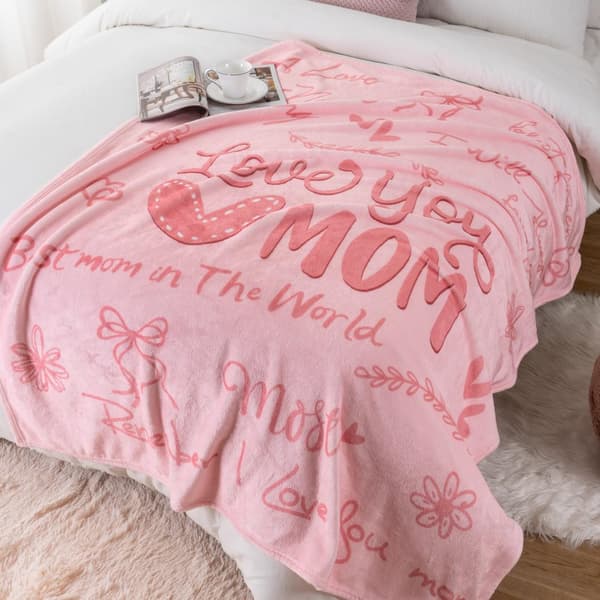 OBOSOE Årsminda/födelsedagsgåvor till mamma från dotter/son – Mamma-tröja. Unika gåvor till mammadagen/födelsedag – Supermjuk flanelltröja rosa. Säng/