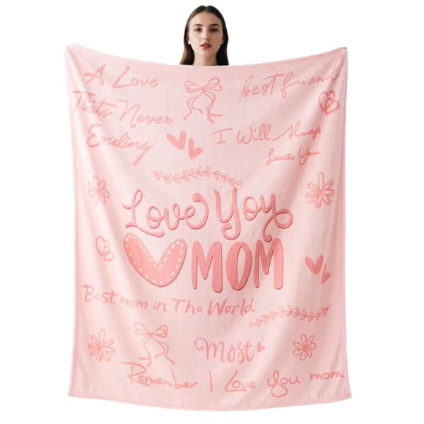 OBOSOE Årsminda/födelsedagsgåvor till mamma från dotter/son – Mamma-tröja. Unika gåvor till mammadagen/födelsedag – Supermjuk flanelltröja rosa. Säng/