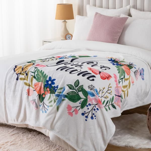 OBOSOE Årsminda/födelsedagsgåva till mamma från dotter/son – "Jag älskar dig mamma" tröja. Supermjuk flanelltröja – soffa/säng. 50×60 tum