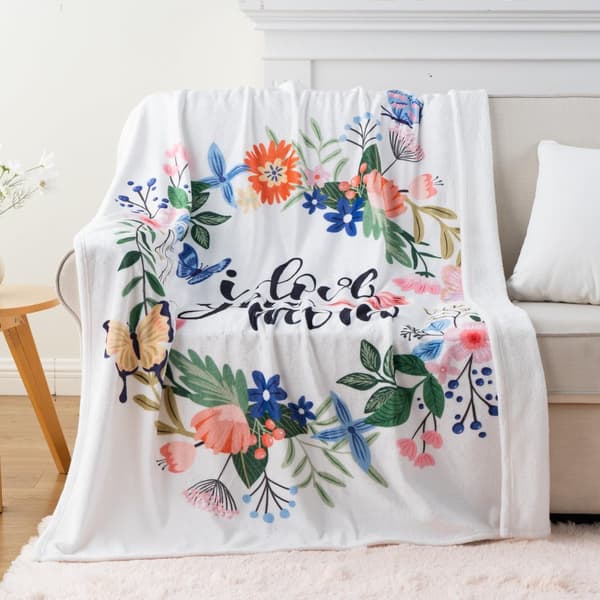 OBOSOE Årsminda/födelsedagsgåva till mamma från dotter/son – "Jag älskar dig mamma" tröja. Supermjuk flanelltröja – soffa/säng. 50×60 tum