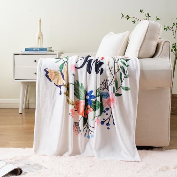 OBOSOE Årsminda/födelsedagsgåva till mamma från dotter/son – "Jag älskar dig mamma" tröja. Supermjuk flanelltröja – soffa/säng. 50×60 tum